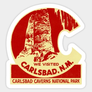 1945 Carlsbad Caverns, New Mexico Sticker